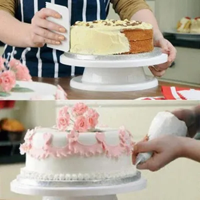 Kitchen Bakeware Baking Cake Making Turntable Rotating Decorating Platform Stand Display Tool