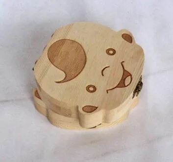 Wood Storage Box for Baby Kids Tooth Box Organizer