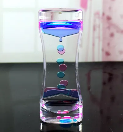 Newest Oil Clock Floating Color Mix Illusion Timer Liquid Motion Visual Desk Toy Decor