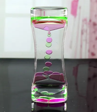 Newest Oil Clock Floating Color Mix Illusion Timer Liquid Motion Visual Desk Toy Decor