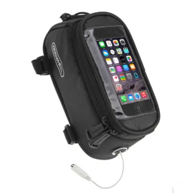 حقائب إطار الدراجة الهوائية من ROSWHEEL متوافقة مع أجهزة Apple، وحامل حقائب للهواتف المحمولة iPhone