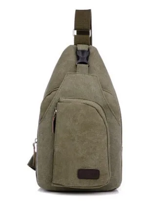 Men's chest, foreign trade, New Sports Leisure Canvas slanting bag, Korean version, single shoulder bag, men's backpack, men's bag.