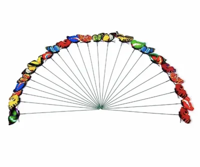 Insert pole simulation butterfly  three-dimensional creative flower arrangement horticultural decoration