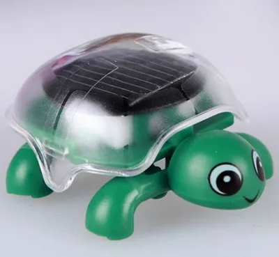 Amorphous Silicon Solar Mini Turtle Animal Model Puzzle Early Learning