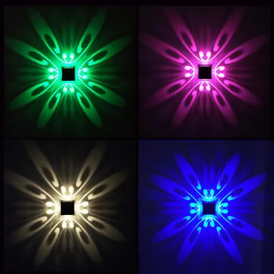 Square butterfly wall lamp aluminum creative light effect lamp bar ktv atmosphere lamp background wall decoration