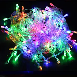 أضواء خرافية LED متعددة الألوان، خرز زينة، مقاومة للماء، للاستخدام الخارجي، لتزيين حفلات الأعياد وشجرة عيد الميلاد
