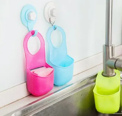 Creative Sink Hanging Basket Kitchen Sink Drain Basket Bathroom Shelf Storage Hanging Bag Home 58g