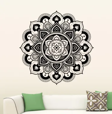Foreign trade creative mandala pattern removable waterproof beautifying home wall stickers wallpaper factory direct sales