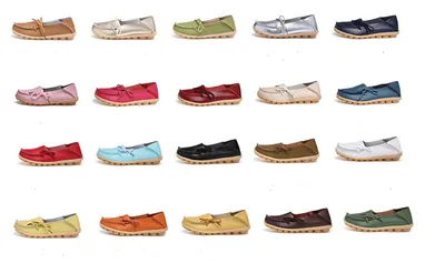 Leather mother shoes low to help flat lazy shoes peas casual women's single shoes nurse 44 yards