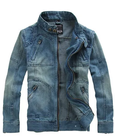 Fashion New Men's Casual Hooded Removable Denim Jacket Man's Cowboy Coat Large SizeM-5XL