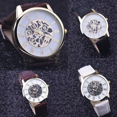 Korean version of the retro casual quartz watch watch men's waterproof watch hollow