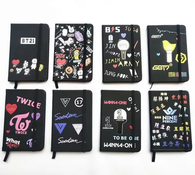 GOT7 TWICE Notebook PU Pocketbook Note Pads School Supplies