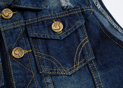 Personality men's denim vest male blue vest vest shoulder large size denim vest