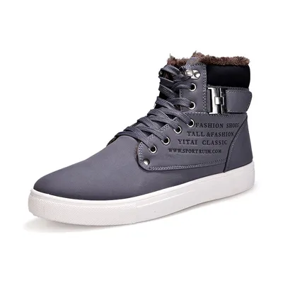 DEKABR Hot Men Shoes Fashion Warm Fur Winter Men Boots Autumn Leather