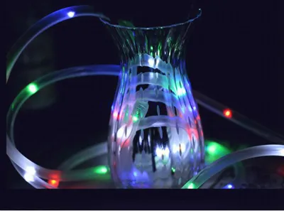 سلسلة مصابيح أنبوبية شمسية، أسلاك نحاسية LED