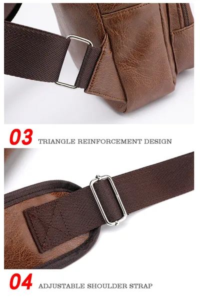 USB Portable Charging Chest Bag Messenger Bag