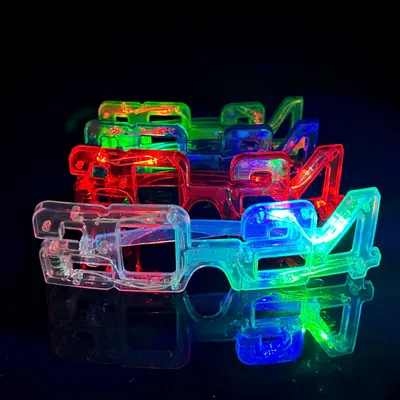 LED Glowing New Year Glasses Glitter Glasses For Party Evening Decoration