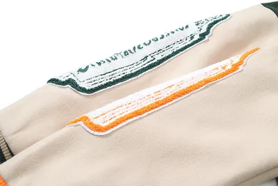 Astronaut Stand-up Collar Jacket Woolen Woolen Embroidery Letters