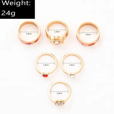 New European And American Personalized Fashion Ring Set