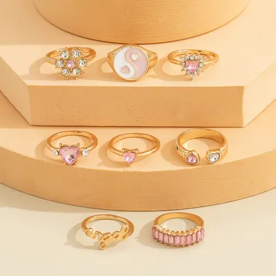 New European And American Personalized Fashion Ring Set