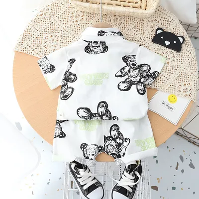 Baby Lapel Short Sleeve Shirt Suit Kids Lightweight Children's Clothing
