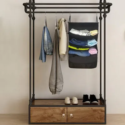Three-layer Clothing Storage Home Cabinet Foldable Mesh Storage Bag