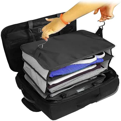 Three-layer Clothing Storage Home Cabinet Foldable Mesh Storage Bag