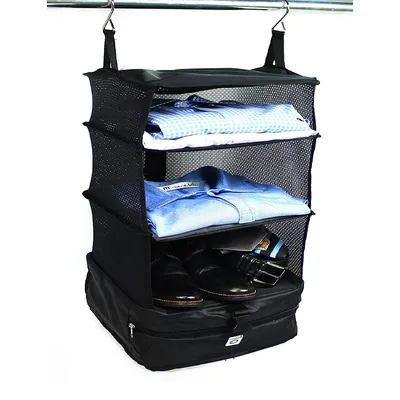 Three-layer Clothing Storage Home Cabinet Foldable Mesh Storage Bag