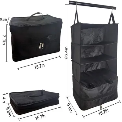 Three-layer Clothing Storage Home Cabinet Foldable Mesh Storage Bag