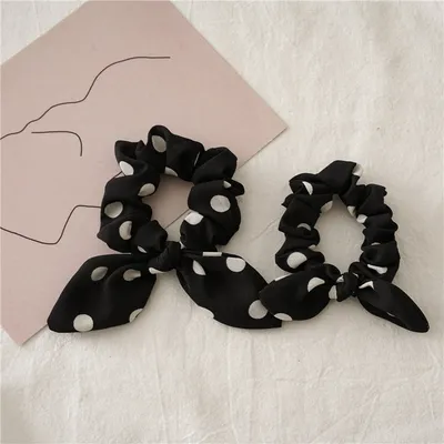 Parent-child model small little rabbit ears large intestine ring female hair tie knotted hair tie