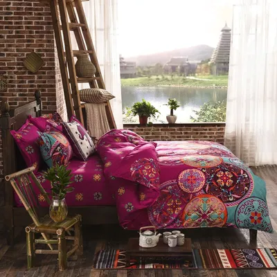 Printing Kit Cotton Ethnic Style, Bedding, Home Textiles, Three Quilt Covers