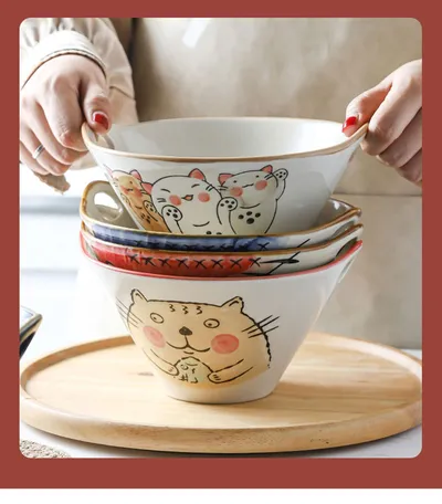 Japanese Noodle Bowl Home Creative Cute 7 Inches