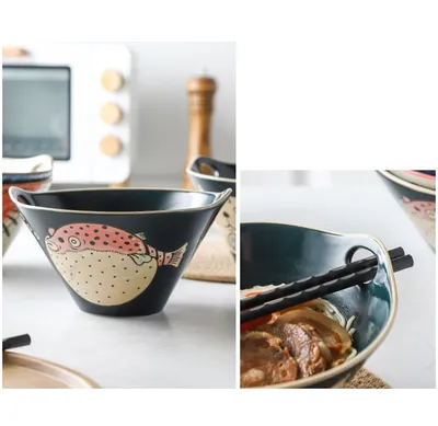 Japanese Noodle Bowl Home Creative Cute 7 Inches