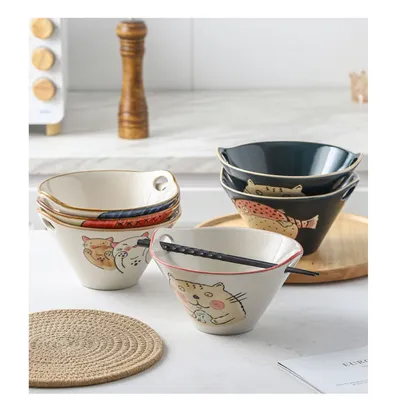 Japanese Noodle Bowl Home Creative Cute 7 Inches