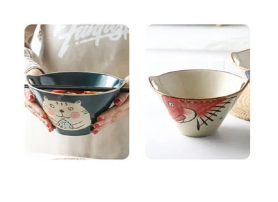 Japanese Noodle Bowl Home Creative Cute 7 Inches