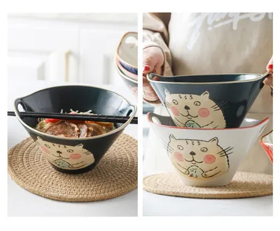 Japanese Noodle Bowl Home Creative Cute 7 Inches