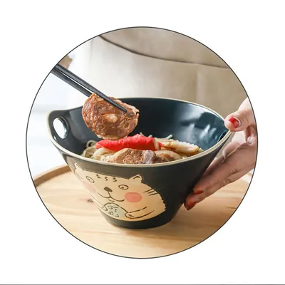 Japanese Noodle Bowl Home Creative Cute 7 Inches