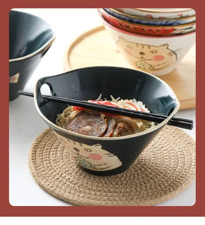 Japanese Noodle Bowl Home Creative Cute 7 Inches