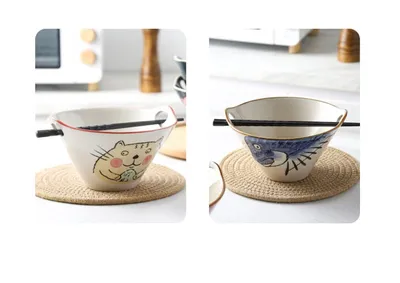 Japanese Noodle Bowl Home Creative Cute 7 Inches