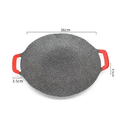 Outdoor Korean BBQ Plate Round Maifan Stone