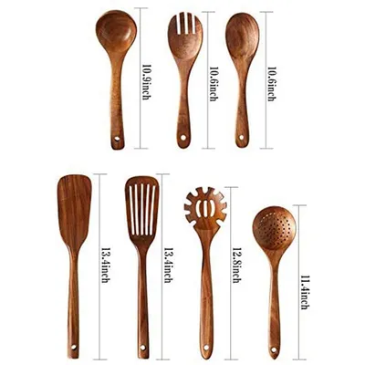 High Temperature Vegetable Spatula Acacia Wood Cooking Set Wooden Spatula