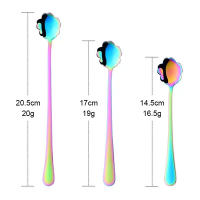 Stainless Steel Sunflower 304 Color Titanium Plated Lace Spoon