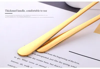 Stainless Steel Sunflower 304 Color Titanium Plated Lace Spoon