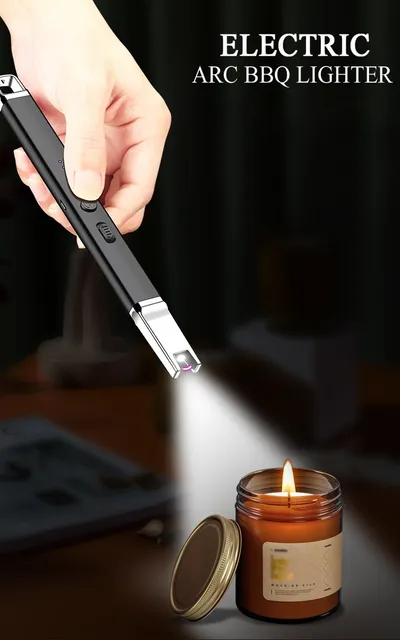 LED Lighting Arc Pulse Ignition Gun Candle Gas Range Igniter