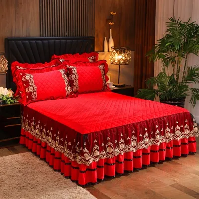 Lace Bedskirt Bedclothes Mattress Cover Bedspread Pillowcases Home Textiles
