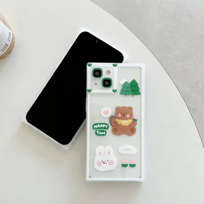 غلاف هاتف Tulip Bear Rabbit لطيف ناعم