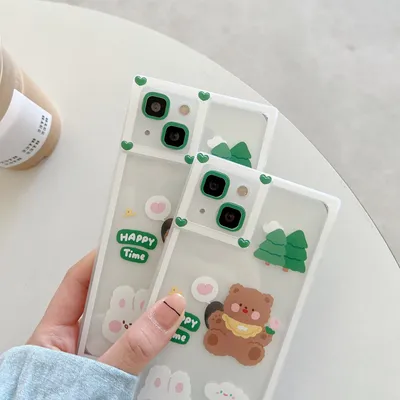 غلاف هاتف Tulip Bear Rabbit لطيف ناعم