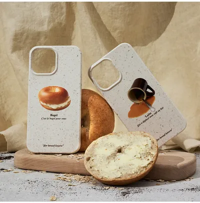 Suitable For Degradable Bagel Coffee Phone Case