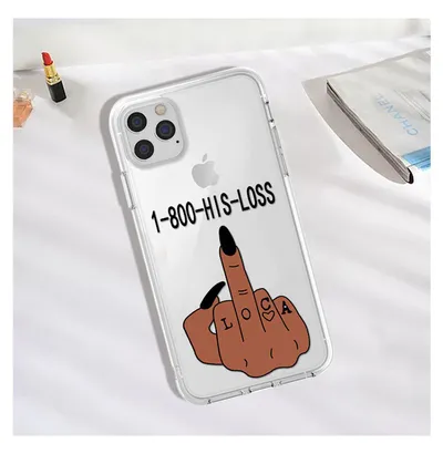 غطاء هاتف الفتيات المخصص شفاف TPU