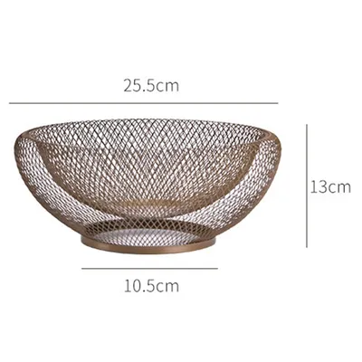 Iron Fruit Basket Simple Hollow Fruit Creative Basket